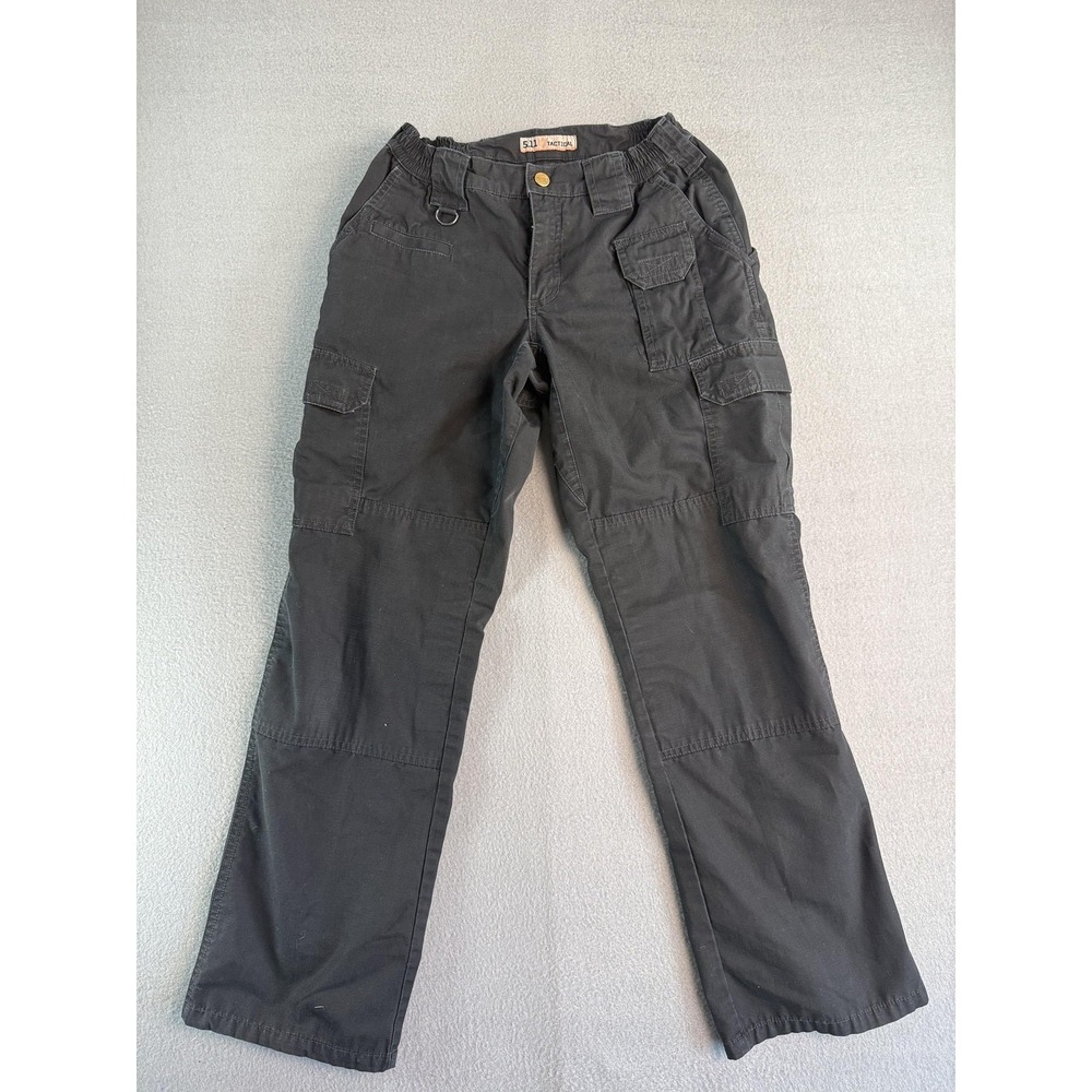 5.11 Tactical Pants Womens 26x26 Gray Relaxed Fit Cargo Canvas Workwear Outdoor